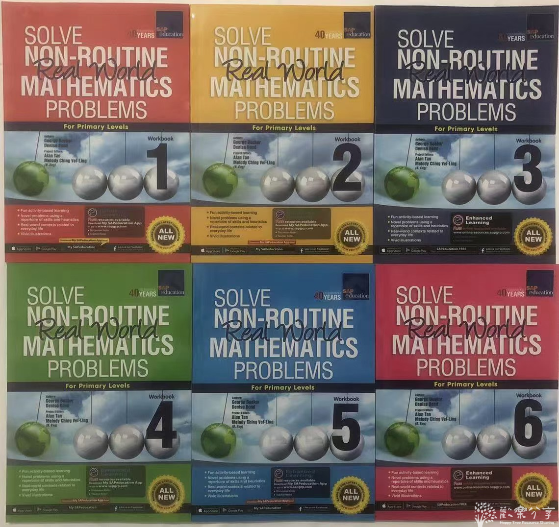 《Mathematics Problems Workbook新加坡数学应用》 6册【非点读】